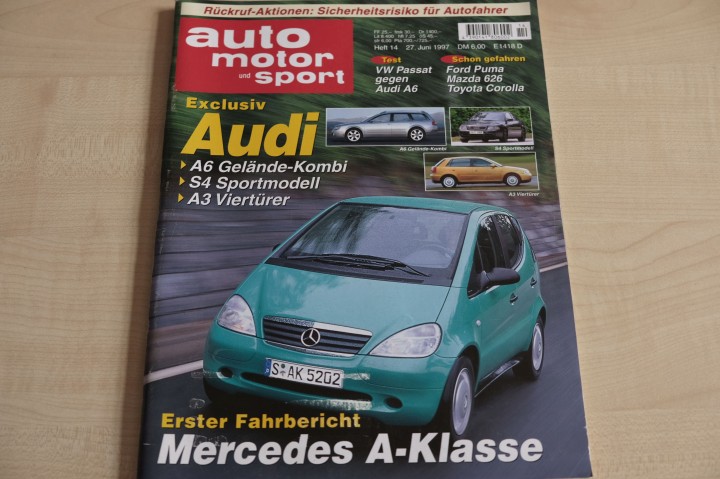 Deckblatt Auto Motor und Sport (14/1997)